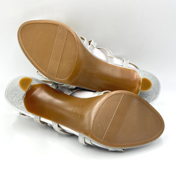 Naturalizer Womens Size 10 10M‎ Baylor Silver Strappy Dress Sandals Heels Shoes - Picture 9 of 14